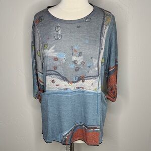 3 Potato Abstract Print Top Wearable Art
With Pockets S/M
